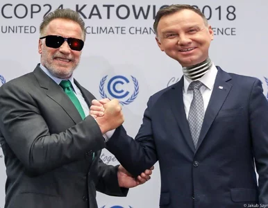 Miniatura: Andrzej Duda i Arnold Schwarzenegger na...