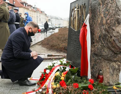 Miniatura: Duda uczcił pamięć ofiary zbrodni...