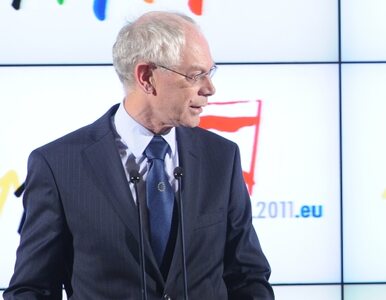 Miniatura: Van Rompuy zwołuje nadzwyczajny szczyt...
